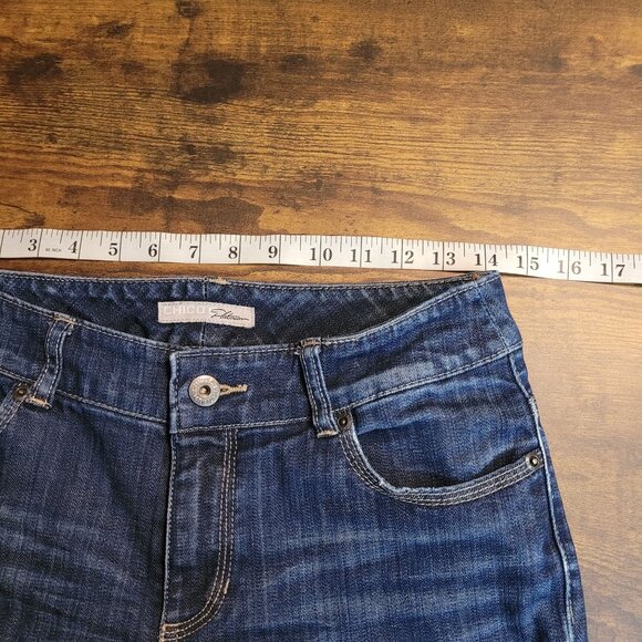 Chico's Jeans Womens 00 R = 2 Skinny Mid Rise Medium Dark Wash Stretch Denim - Picture 5 of 10